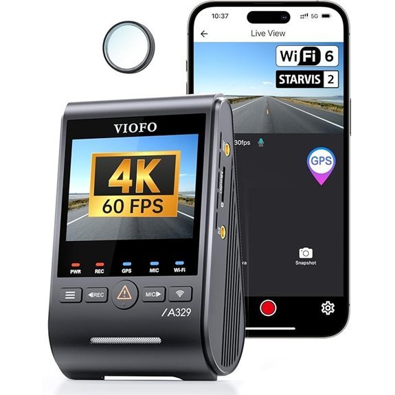 VIOFO A329S 4K60 Dash Cam with Wi‑Fi 6