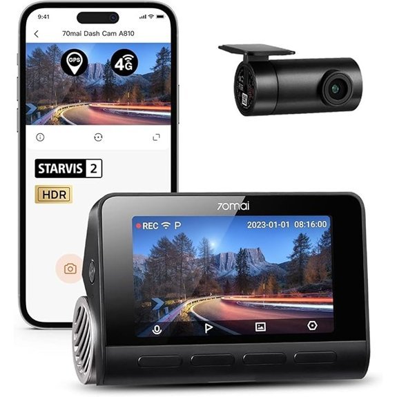 70mai A810 4K Dual Dash Cam for Cars