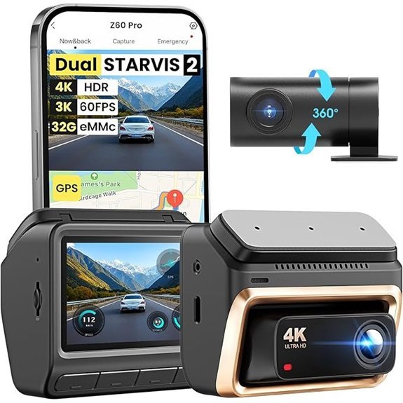 DDPAI Z60 Pro 4K Front & Rear Dash Cam