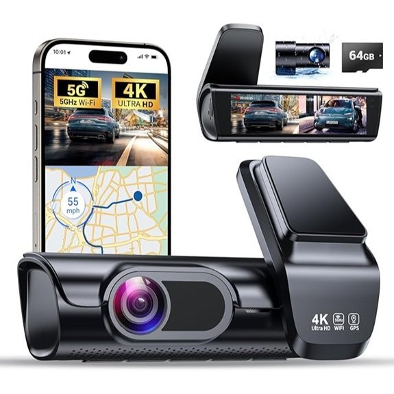 K600 4K Dash Cam with Front and Rear Cameras