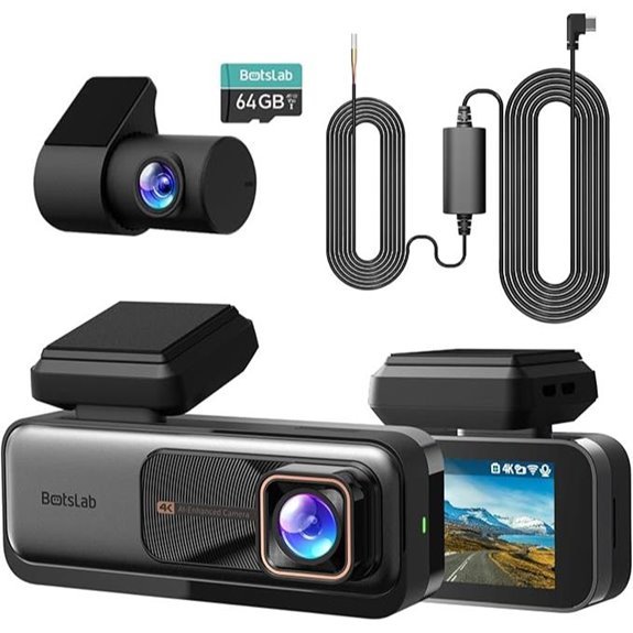 BOTSLAB 4K Dash Cam Front and Rear with GPS