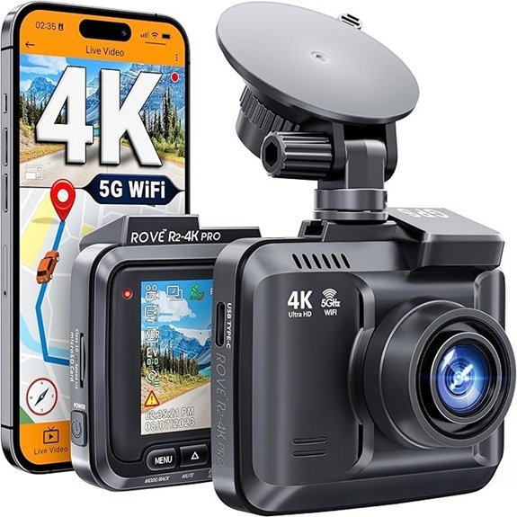 ROVE R2-4K PRO Dash Cam with Built-in GPS