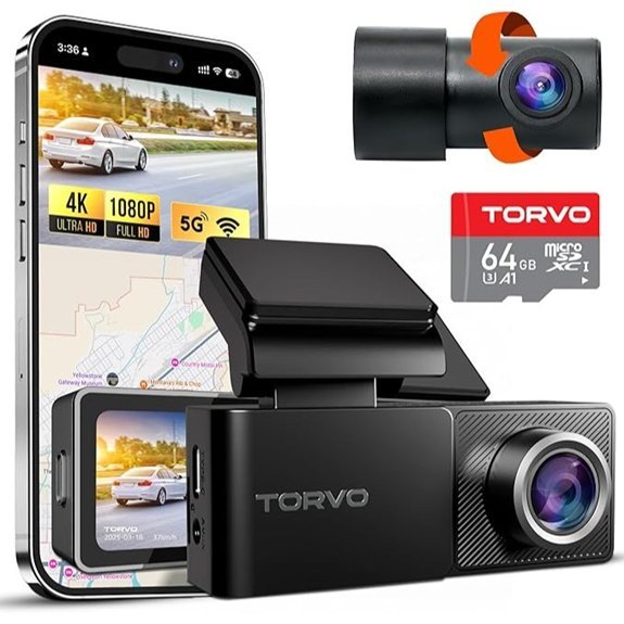 TORVO TD3 4K Dash Cam with GPS & WiFi