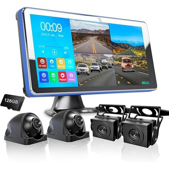 ASLONG 4K Backup Camera Dash Cam with Touch Screen
