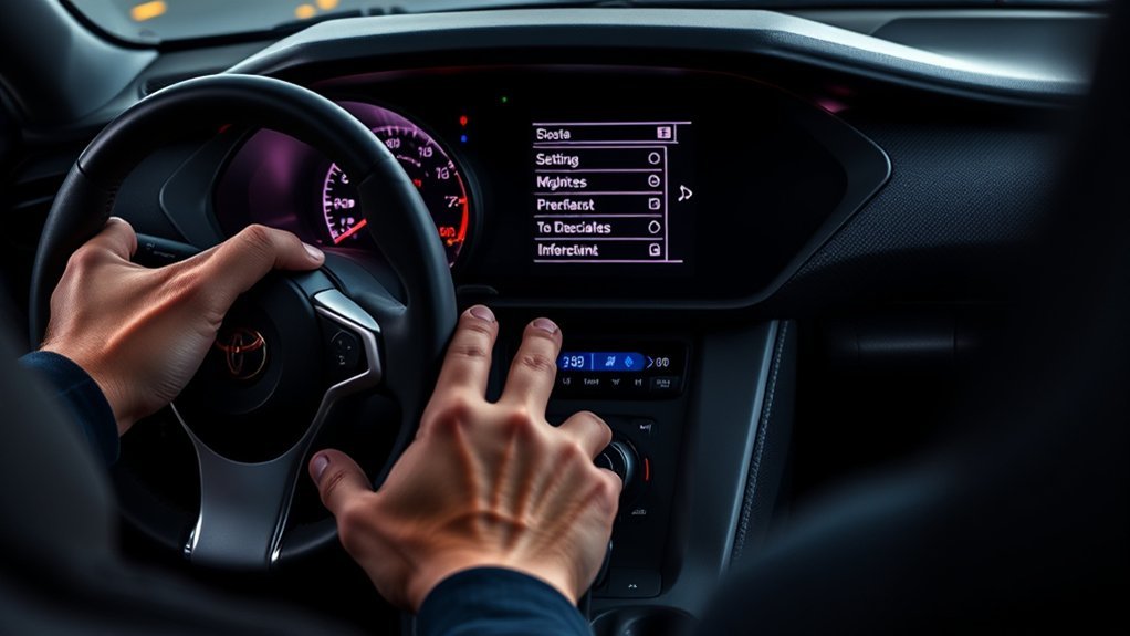 access toyota supra clock settings