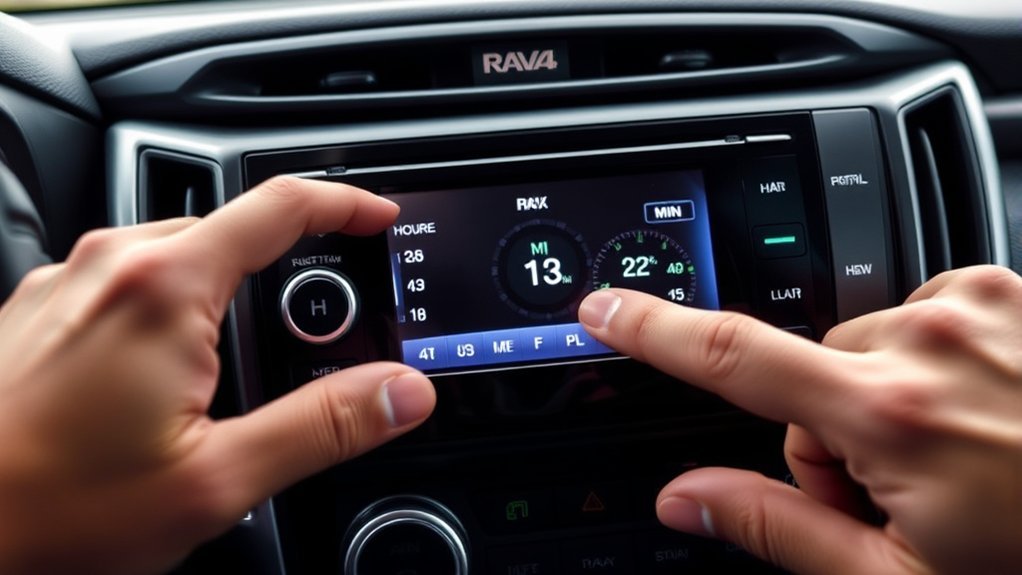 adjust rav4 clock settings