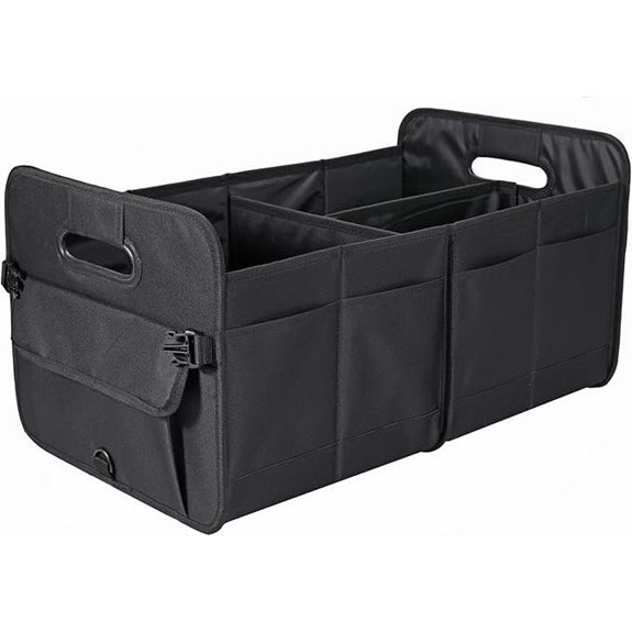 Car Trunk Organizer with Adjustable Straps (Black)