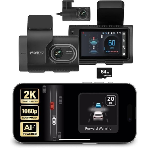 Type S T200 AI Driver Assistance Dash Cam