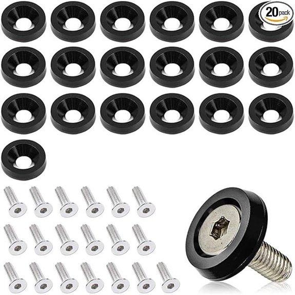 20PCS Aluminum Bumper Fender Washer Fastener Kit