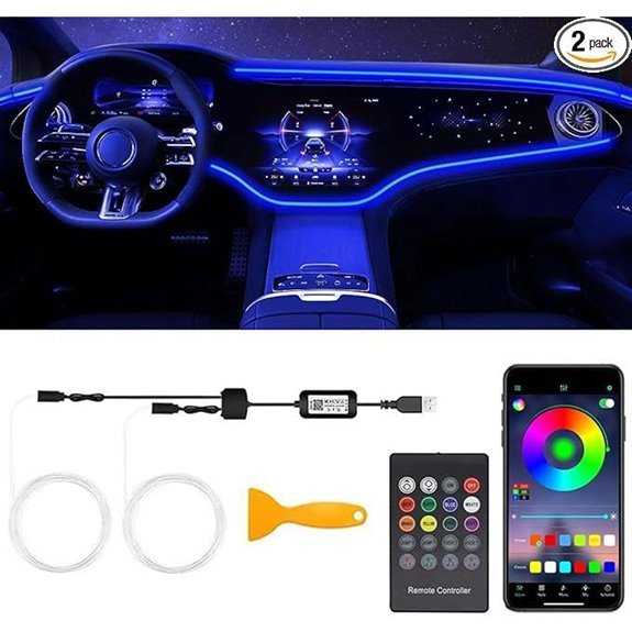 Interior Car LED Strip Lights with RGB Ambient Lighting