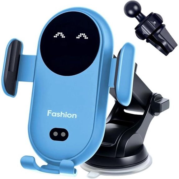 Wireless Car Charger with Auto-Clamping Phone Mount