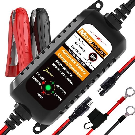 MOTOPOWER 12V Automatic Battery Charger and Maintainer