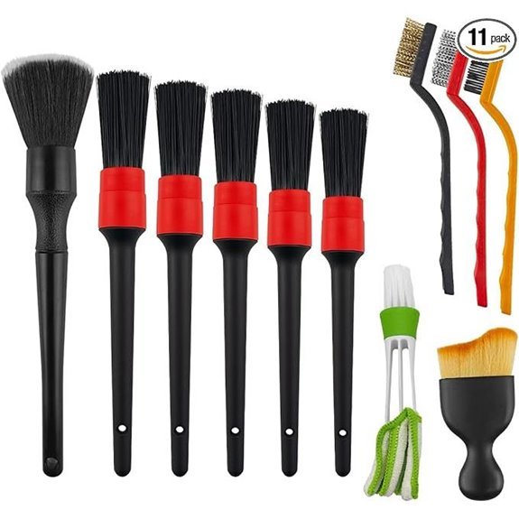 11PCS Car Detailing Brush Set for Automotive Cleaning