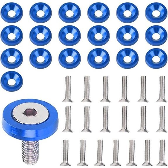 Aluminum Bumper Fenders Fastener Kit (Blue)
