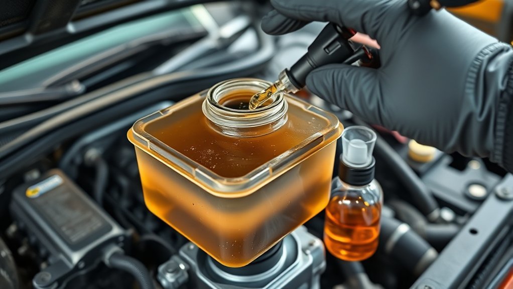 brake fluid contamination signs