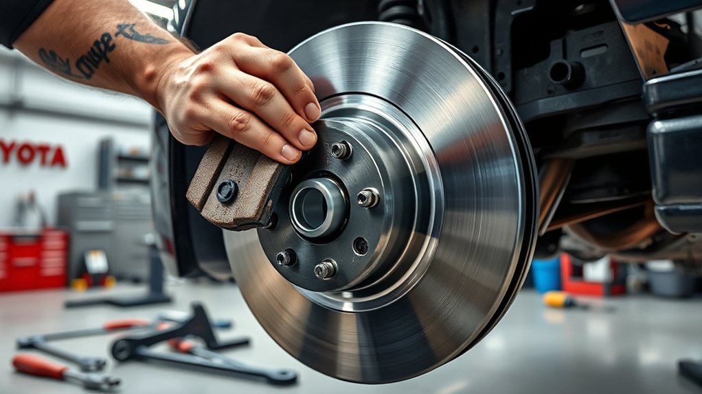 brake pad and rotor installation