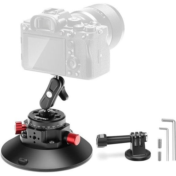 NEEWER 6 Camera Suction Cup Mount with Ball Head