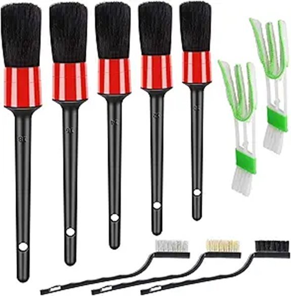 10pcs Car Detailing Brush Set for Interior Cleaning