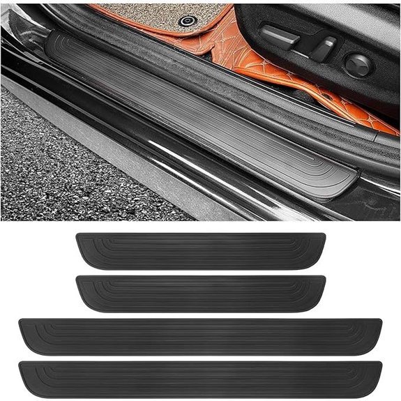 4PCS Car Door Sill Protectors - Anti-Scratch Edge Guards