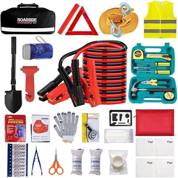 Car Emergency Roadside Tool Kit with Jumper Cable