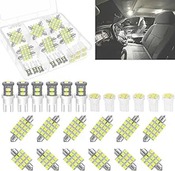 24 Pieces Car Interior LED Light Kit