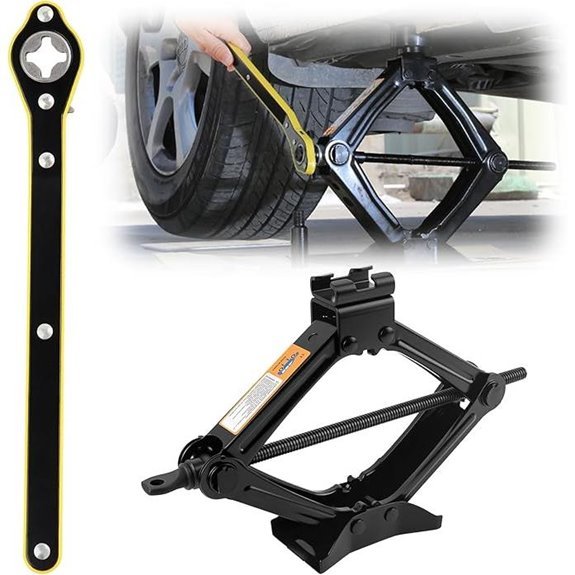 Portable Car Scissor Jack and Tire Changing Kit