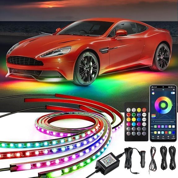 RGB-IC Underglow Kit with Remote Control for Cars