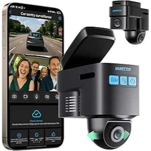 LAMTTO 4G LTE Car Security Camera & GPS Tracker