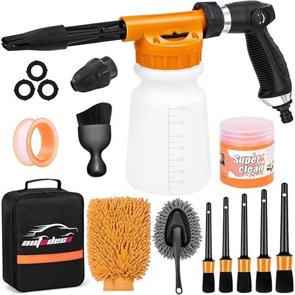 AUTODECO Car Wash Detailing Kit with Foam Gun