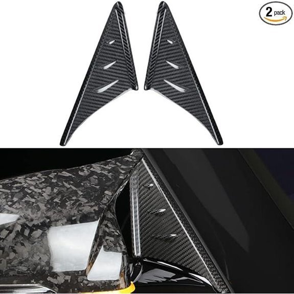 Carbon Fiber A Pillar Rearview Mirror Trim Cover