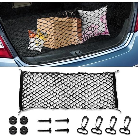 Car Rear Cargo Net with Hooks and Screws