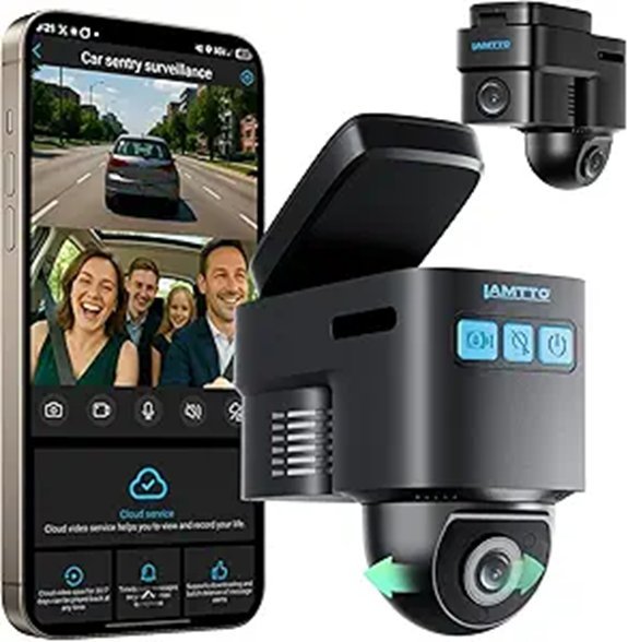 LAMTTO 4G LTE Cellular Car Security Camera & Tracker
