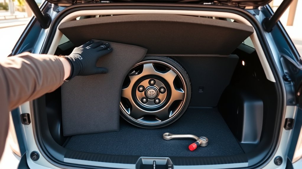 change flat tire safely