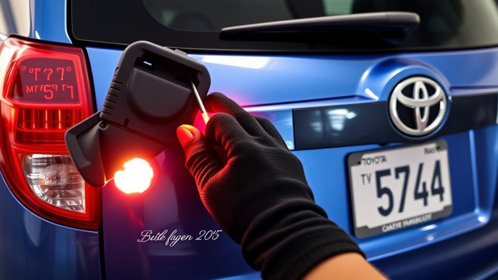 change rav4 license plate light