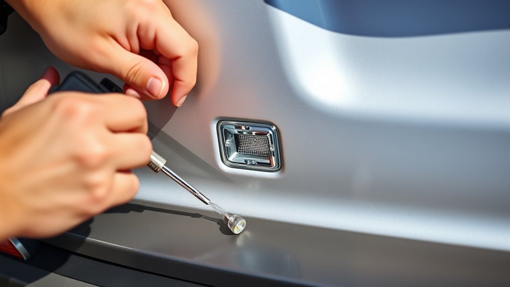 change rav4 license plate light