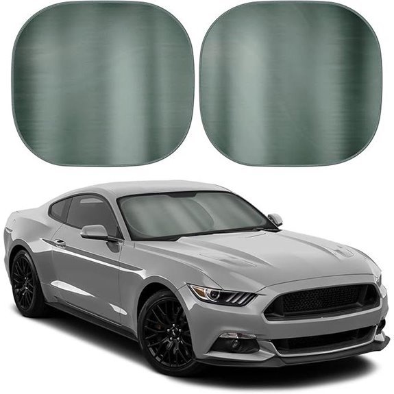 BDK Charcoal Gray Car Windshield Sun Shade (2PC)