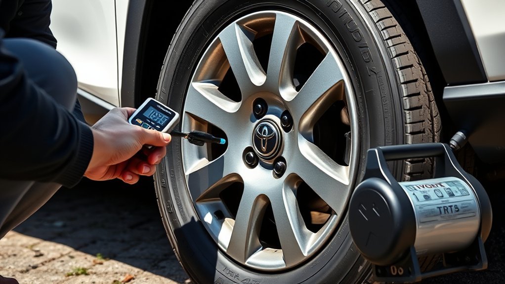 check and inflate tires