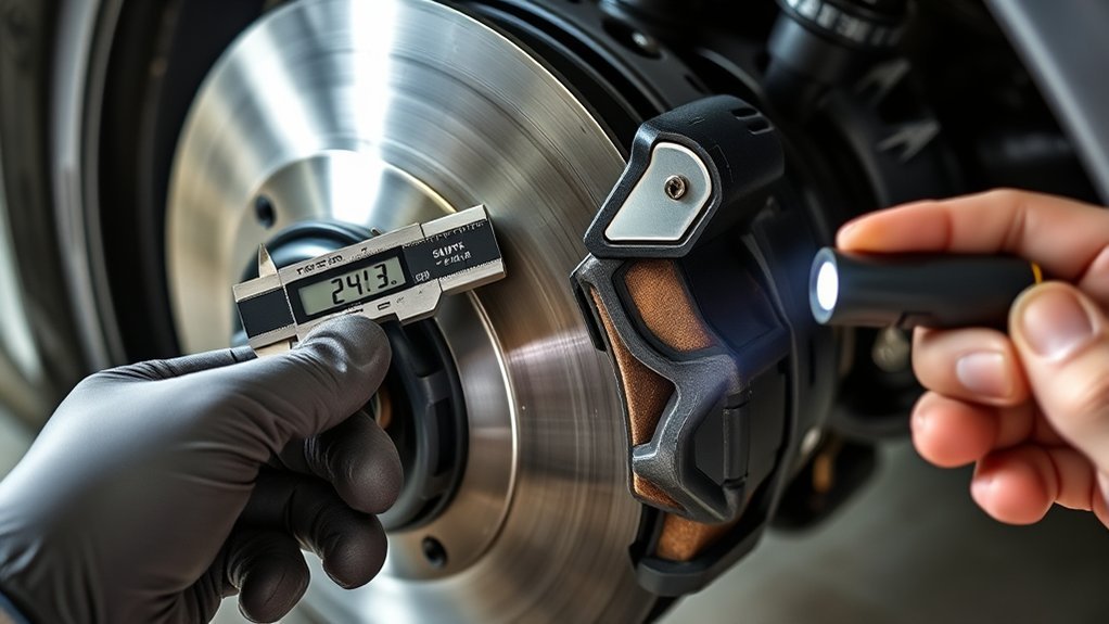 check brake pad thickness