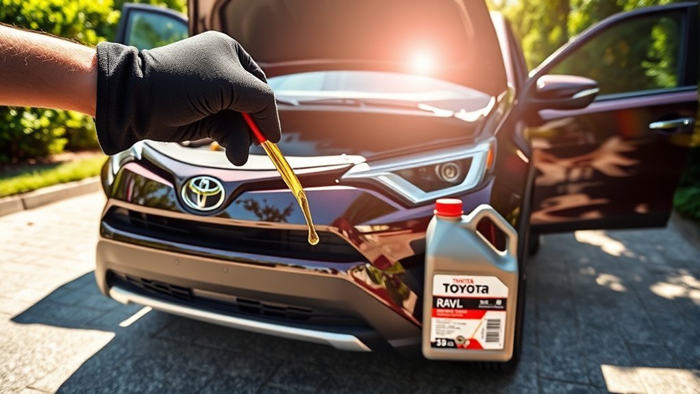 check rav4 oil level