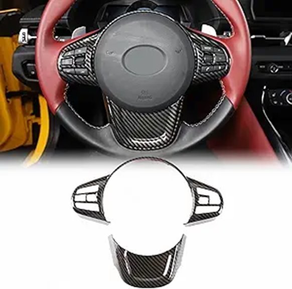 CHEAYAR ABS Chrome Steering Wheel Trim for Toyota Supra