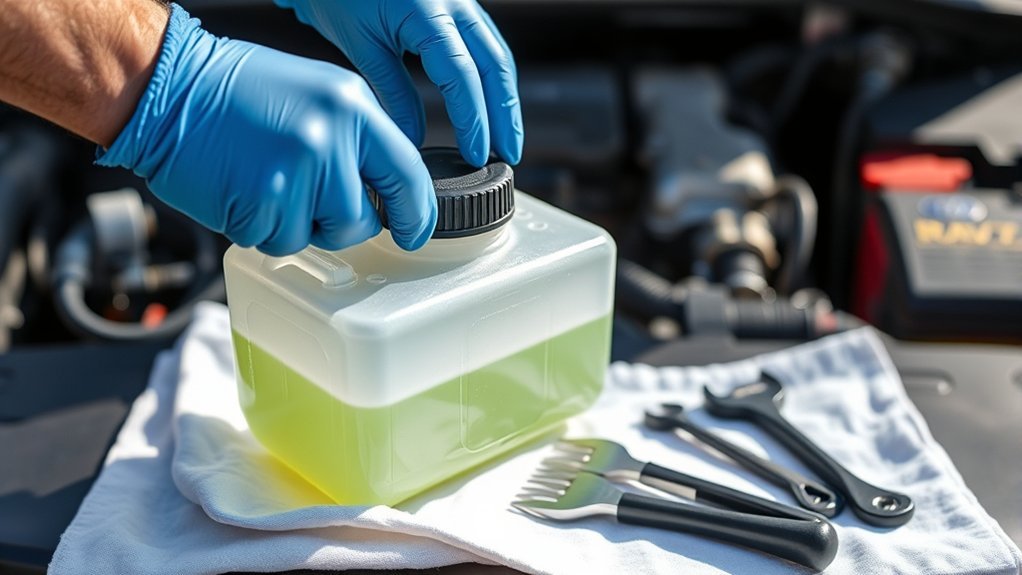 clean coolant reservoir properly
