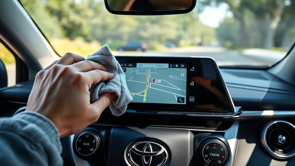 clean touchscreen for navigation