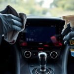 clean toyota supra touchscreen safely
