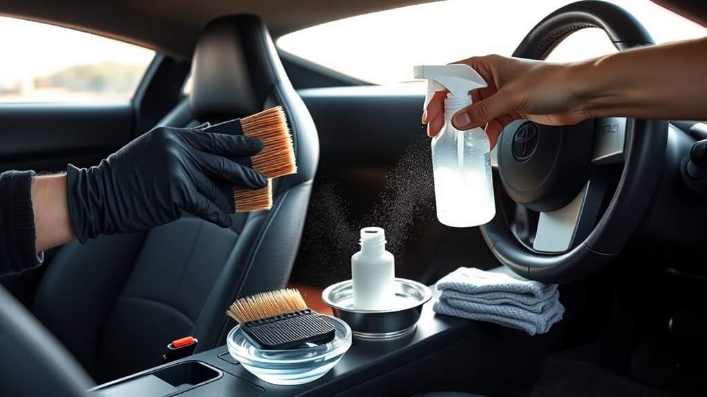 cleaning toyota supra alcantara