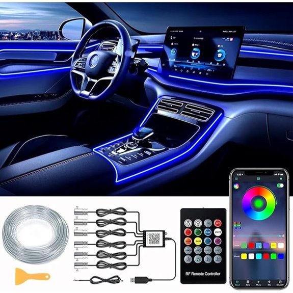 Interior Car LED Strip Lights with RGB Ambient Lighting