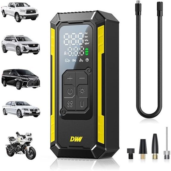 Portable 150 PSI Tire Inflator with Digital Gauge