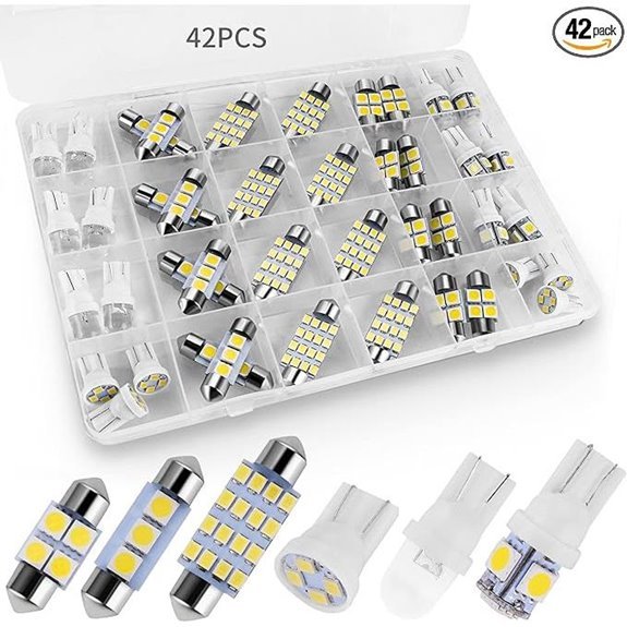 42 Pieces Interior Car LED Light Bulb Kit