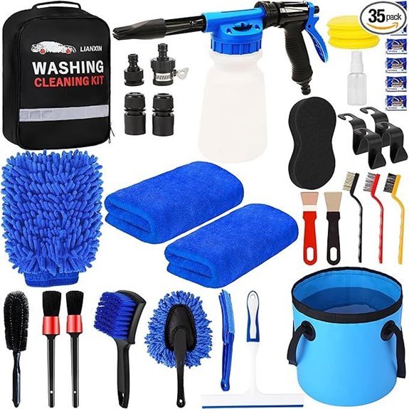 37Pcs Car Wash Kit with Foam Gun and Tools