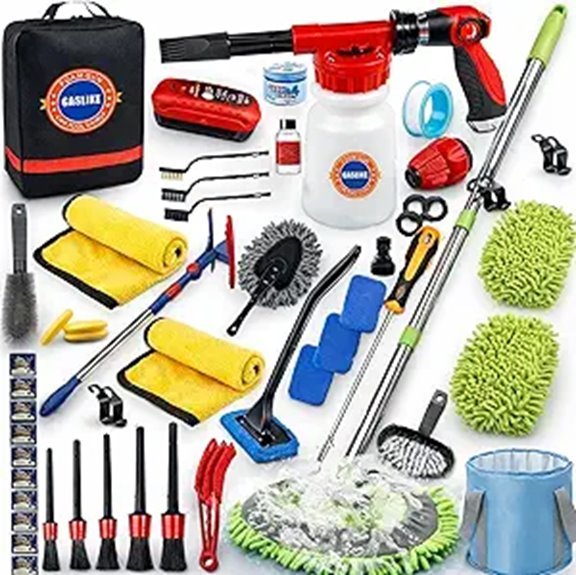 56Pcs Car Wash Cleaning Kit with Foam Gun