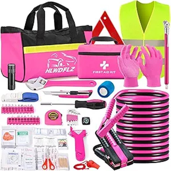 Car Roadside Safety Kit - 129pcs Emergency Assistance
